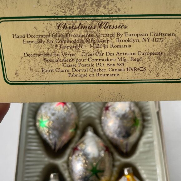 Vintage Hand Decorated Glass Tree Ornaments - Picture 3 of 5